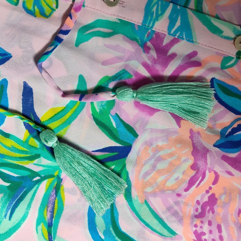 Lilly Pulitzer Luliana Maxi Dress Amethyst Tint Mermaid in the Shade XS - Picture 8 of 13